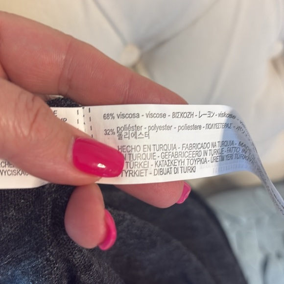 Zara women’s LIGHTWEIGHT long knit duster Cardigan sweater pockets Heather gray - Picture 4 of 8